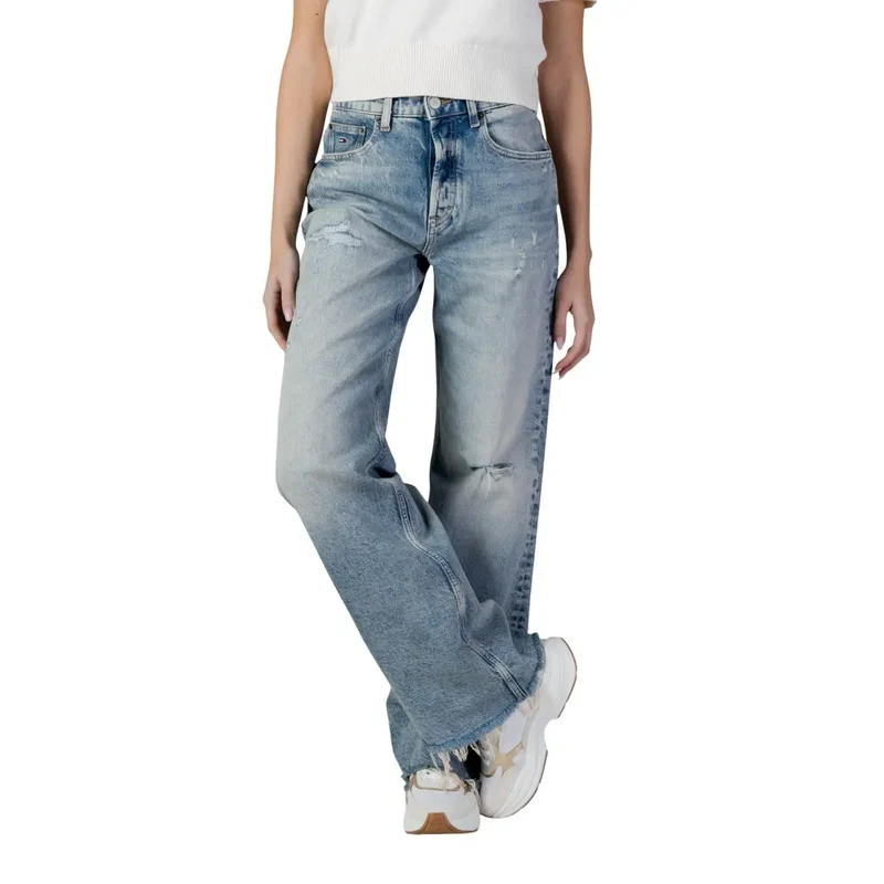 Jeans pour femmes Tommy Hilfiger en coton biologique bleu