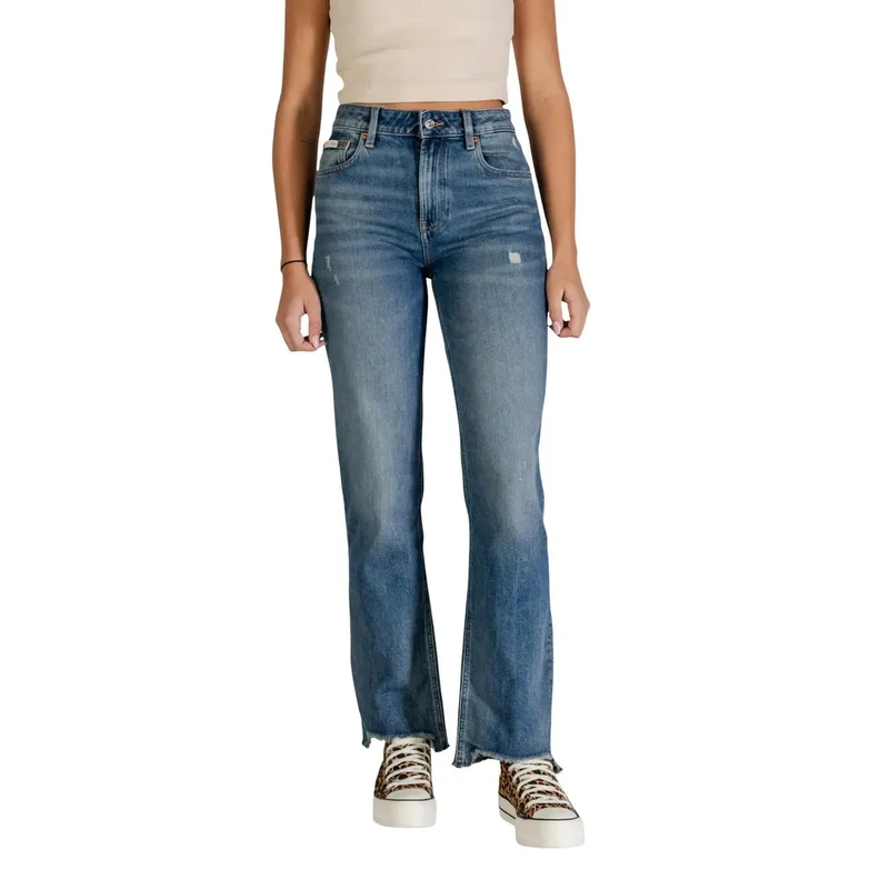 Jeans délavés bleu clair pour femmes Calvin Klein