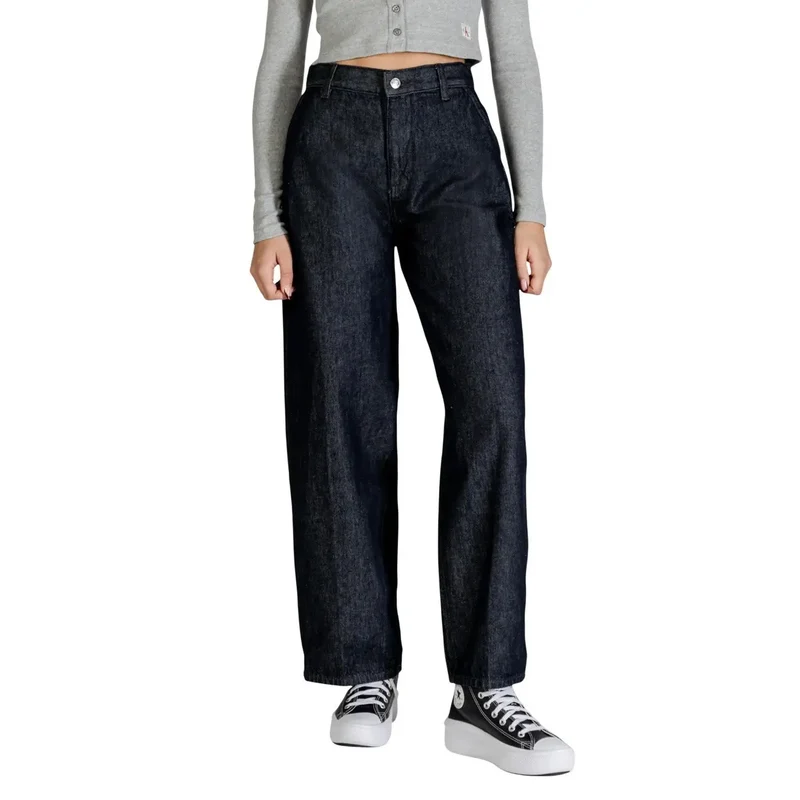 Jeans en coton bleu pour femmes Calvin Klein Automne Hiver