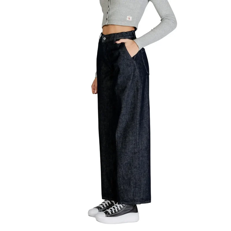 Jeans en coton bleu pour femmes Calvin Klein Automne Hiver