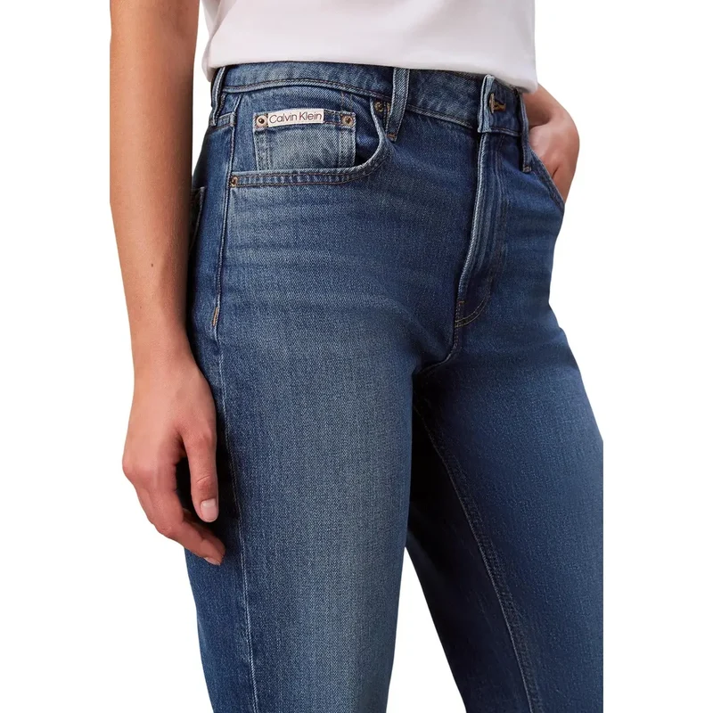 Jean bleu en coton stretch pour femme Calvin Klein