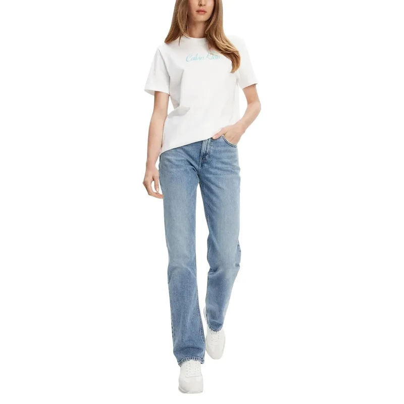 Jeans en coton bleu clair pour femmes Calvin Klein