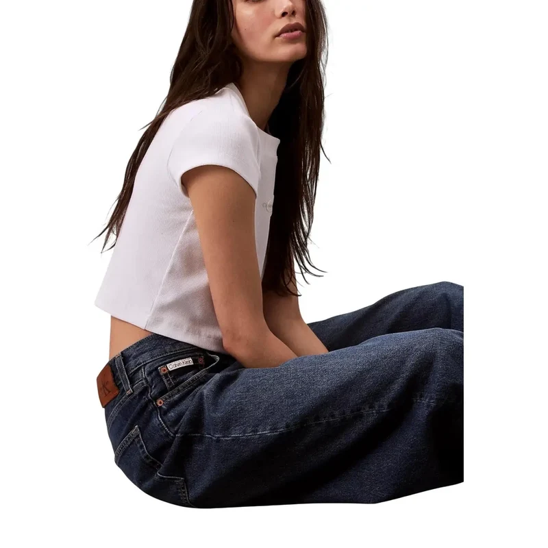 Collection Jeans Bordeaux pour Femme Calvin Klein Automne Hiver