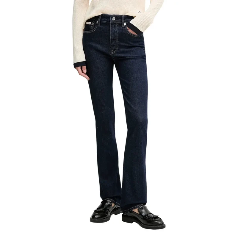 Jeans en coton bleu pour femmes Calvin Klein Automne Hiver