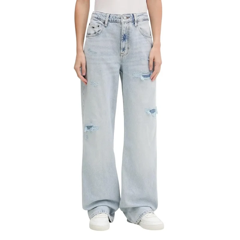 Jean slim bleu clair déchiré pour femme Tommy Hilfiger