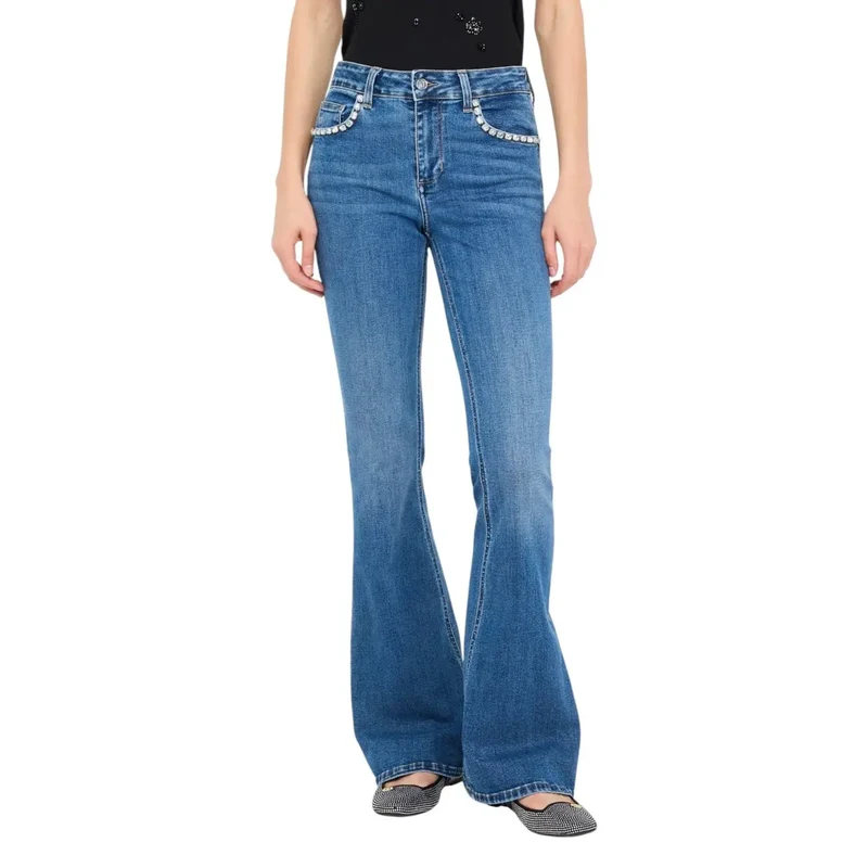 Jeans Femme en Coton Bleu de Liu Jo Collection Automne Hiver