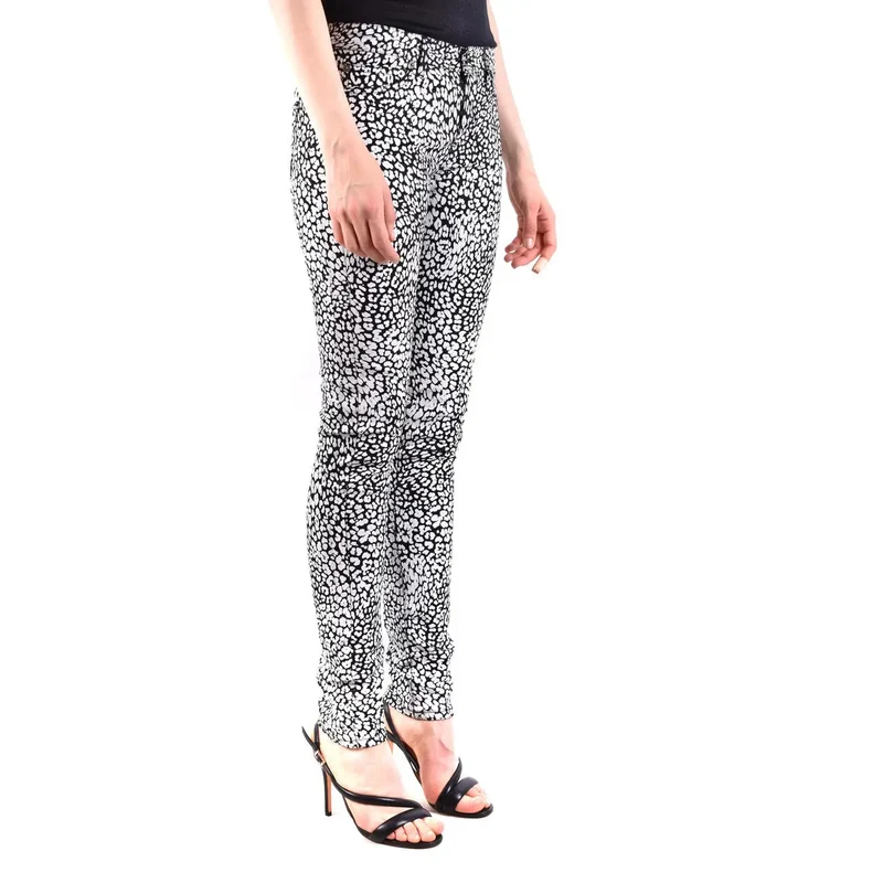 Jean Femme à Imprimé Léopard Blanc Saint Laurent