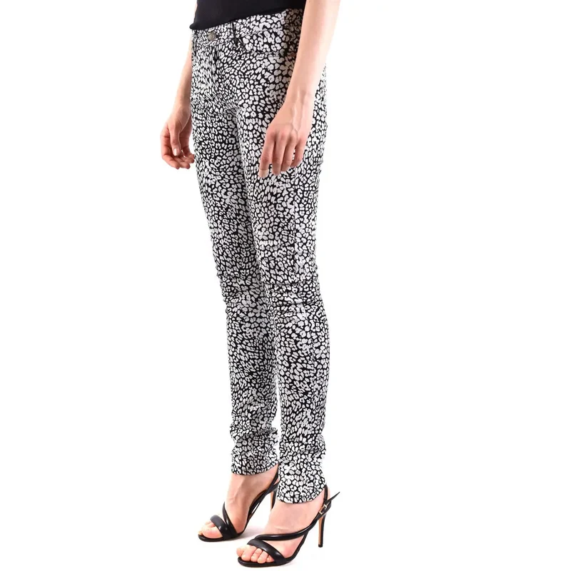 Jean Femme à Imprimé Léopard Blanc Saint Laurent