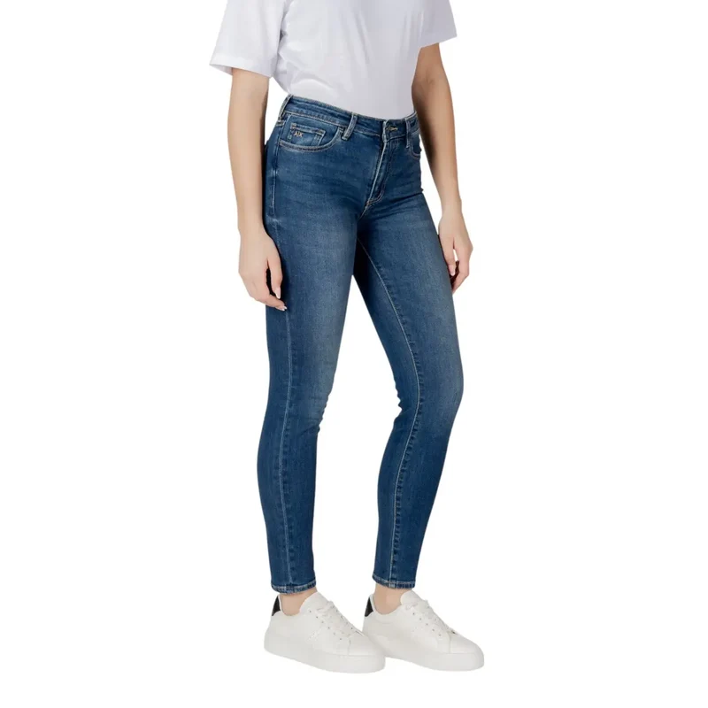 Jeans en coton bleu clair pour femmes Armani Exchange