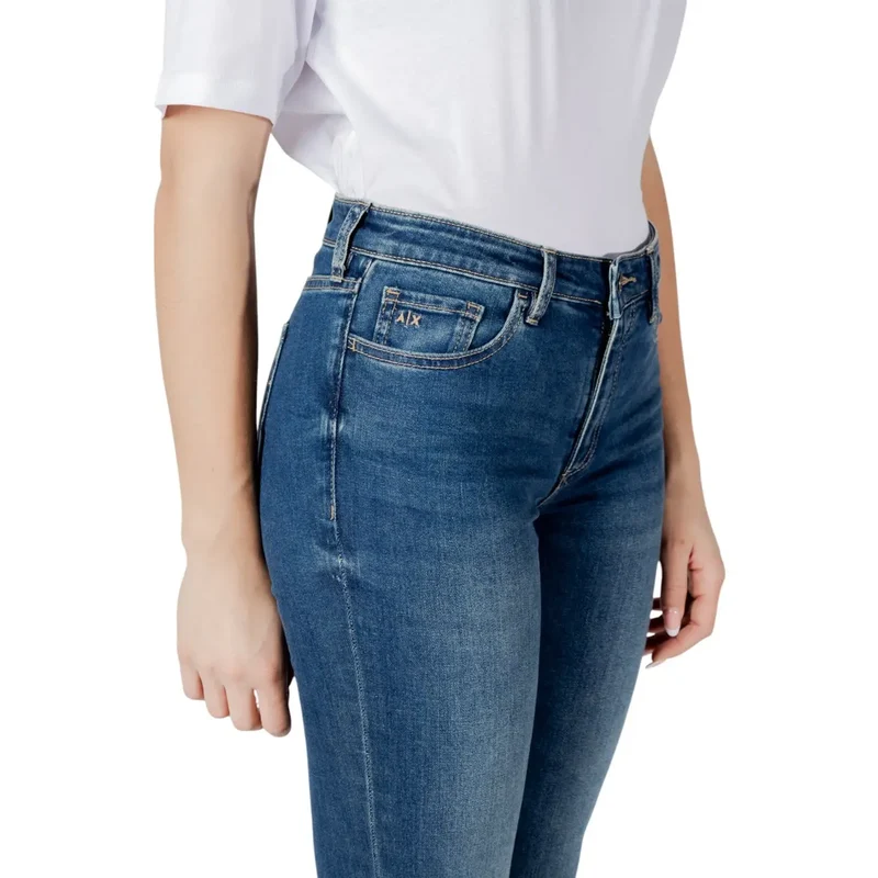 Jeans en coton bleu clair pour femmes Armani Exchange