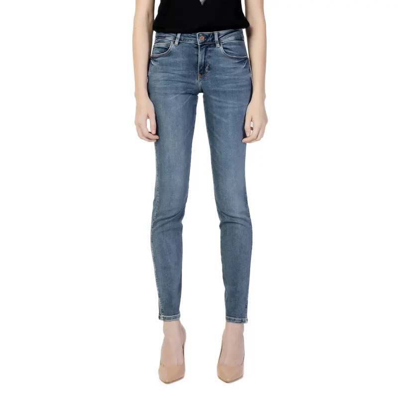 Collection Automne Hiver Jeans Unies Bleues Guess Femmes