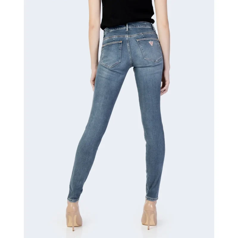 Collection Automne Hiver Jeans Unies Bleues Guess Femmes