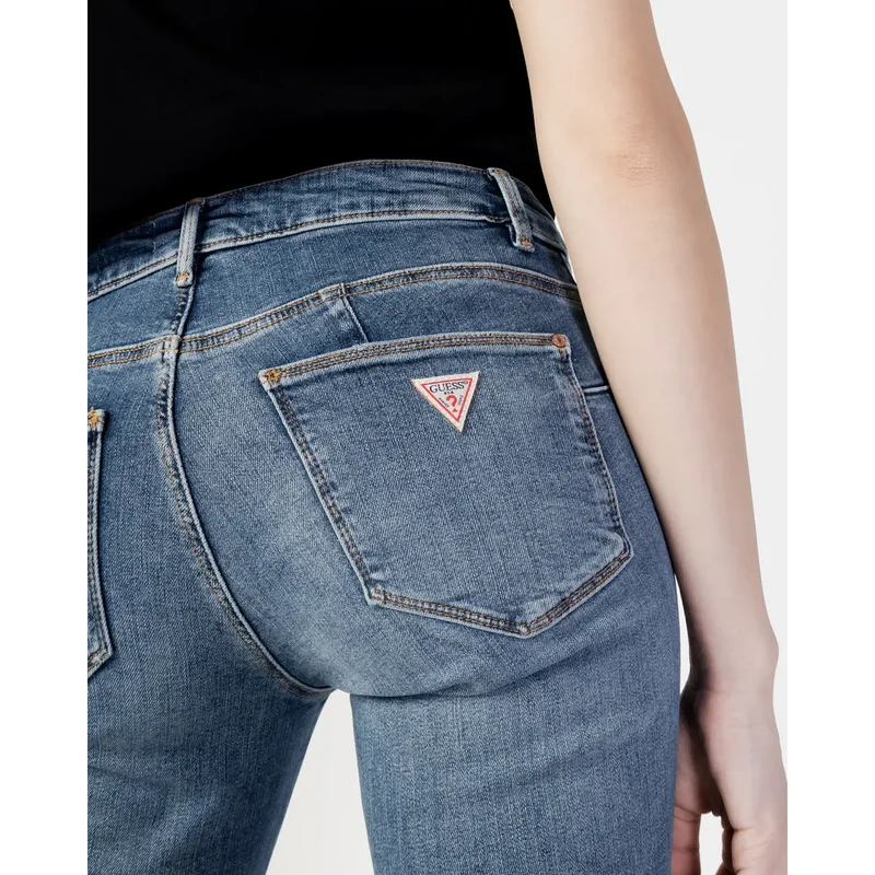 Collection Automne Hiver Jeans Unies Bleues Guess Femmes