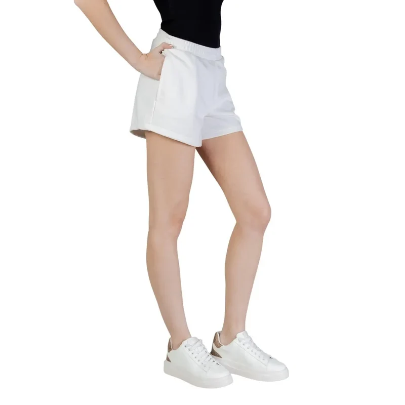 Devinez Femmes Actives Short en Coton Polyester Blanc