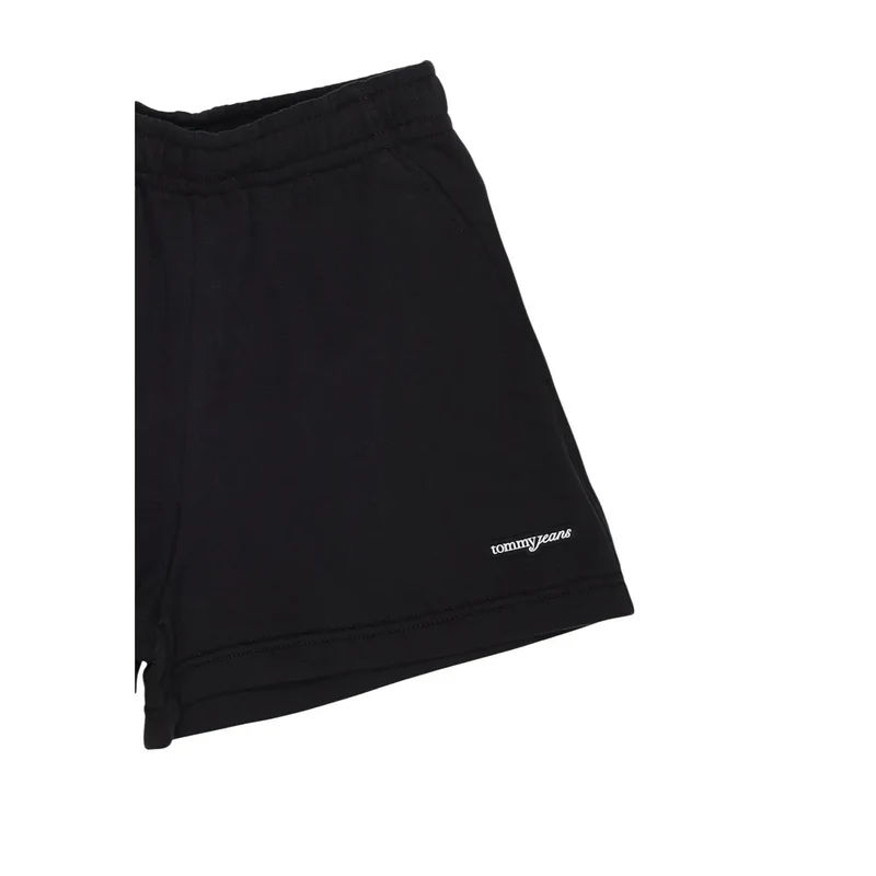 Shorts pour femme en coton bio noir Tommy Hilfiger