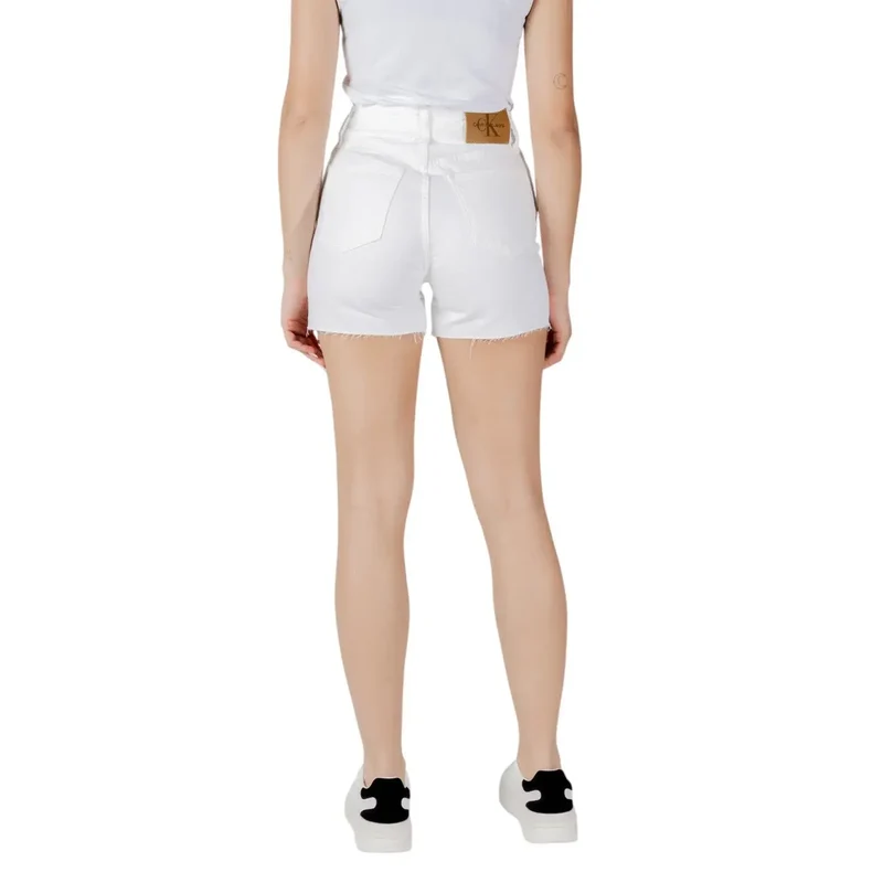 Shorts en coton blanc pour femmes Calvin Klein Jeans