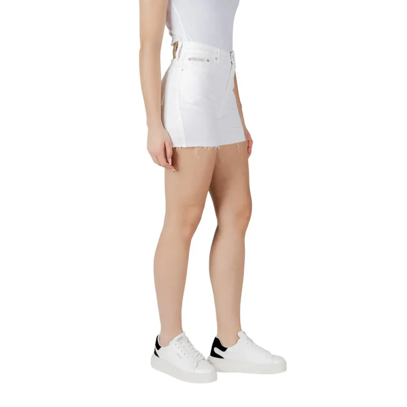 Shorts en coton blanc pour femmes Calvin Klein Jeans