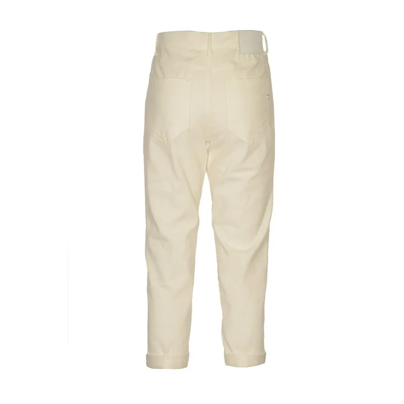 Dondup Women White Cotton Blend Trousers Fall Winter