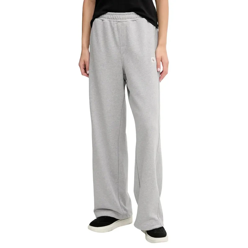 Calvin Klein Jeans Femme Pantalon en coton gris avec poches