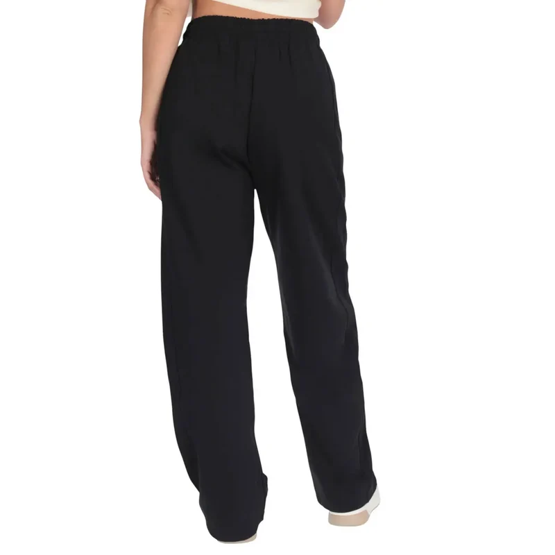 County Of Milan Pantalon en coton noir avec lacets pour femmes