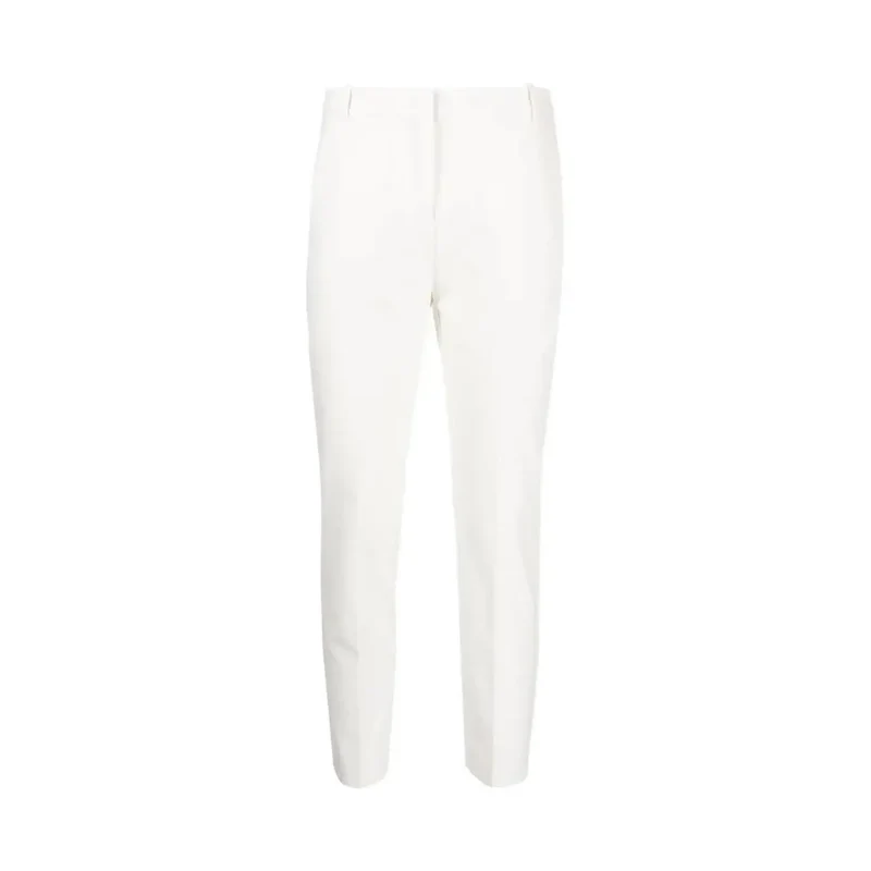 Pinko White Plain Trousers for Women Fall Winter Collection