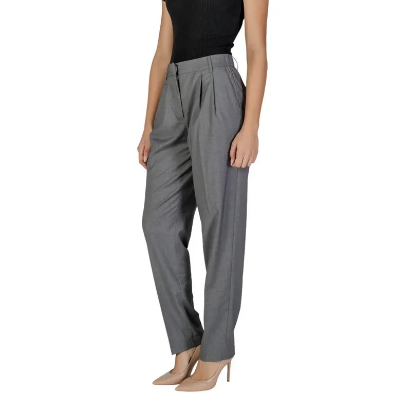 Vila Clothes Pantalon gris pour femmes Collection automne-hiver