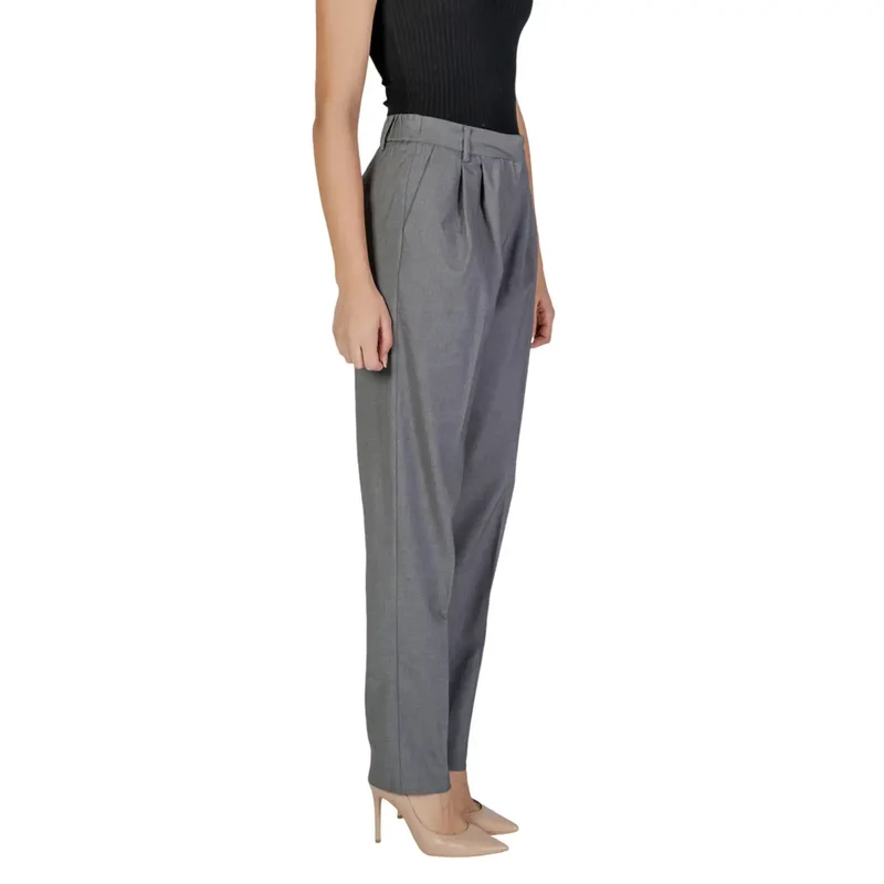 Vila Clothes Pantalon gris pour femmes Collection automne-hiver