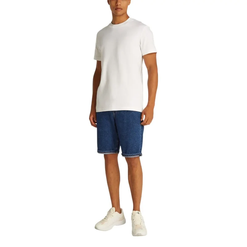 Short en coton bleu clair Calvin Klein Jeans pour hommes