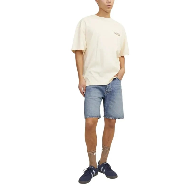 Jack & Jones Light Blue Short en coton polyester pour hommes