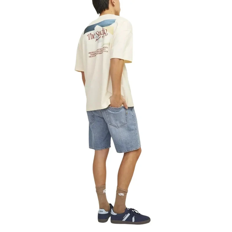 Jack & Jones Light Blue Short en coton polyester pour hommes
