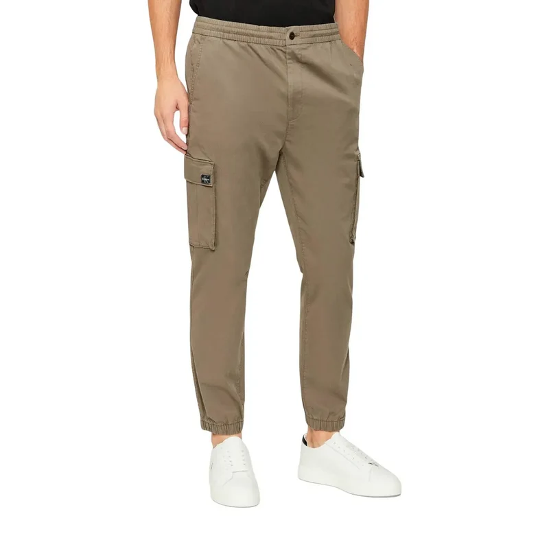 Calvin Klein Jeans Hommes Noir Automne Hiver Pantalon en coton mélangé