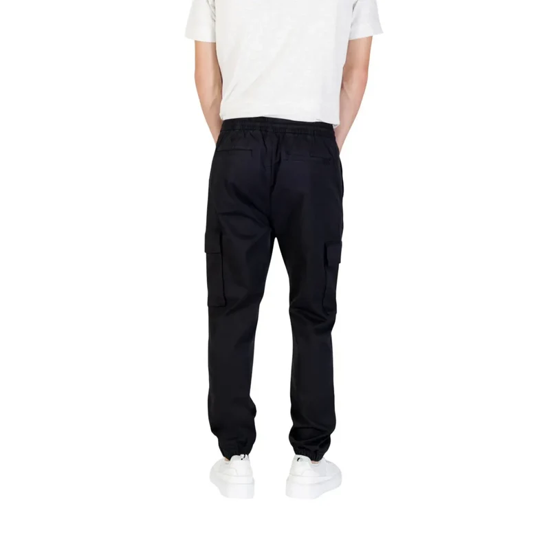 Calvin Klein Jeans Hommes Noir Automne Hiver Pantalon en coton mélangé