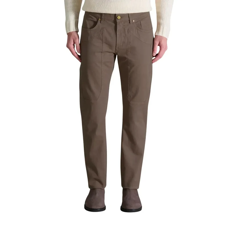 Jeckerson Hommes Automne Hiver Vert Pantalon Coton Elastane