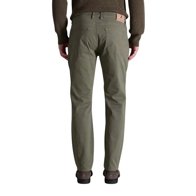 Jeckerson Hommes Automne Hiver Vert Pantalon Coton Elastane