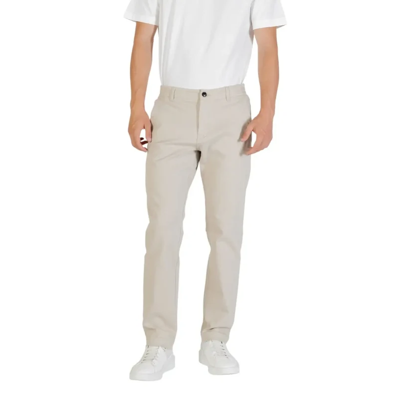 Boss Hommes Pantalon en polyester beige pour l'automne et l'hiver