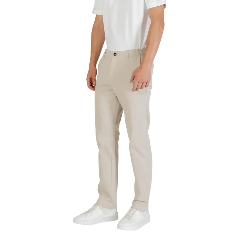 Boss Hommes Pantalon en polyester beige pour l'automne et l'hiver