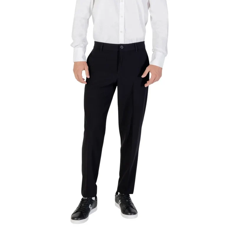 Armani Exchange Noir Pantalon automne-hiver avec poches zippées et boutonnées