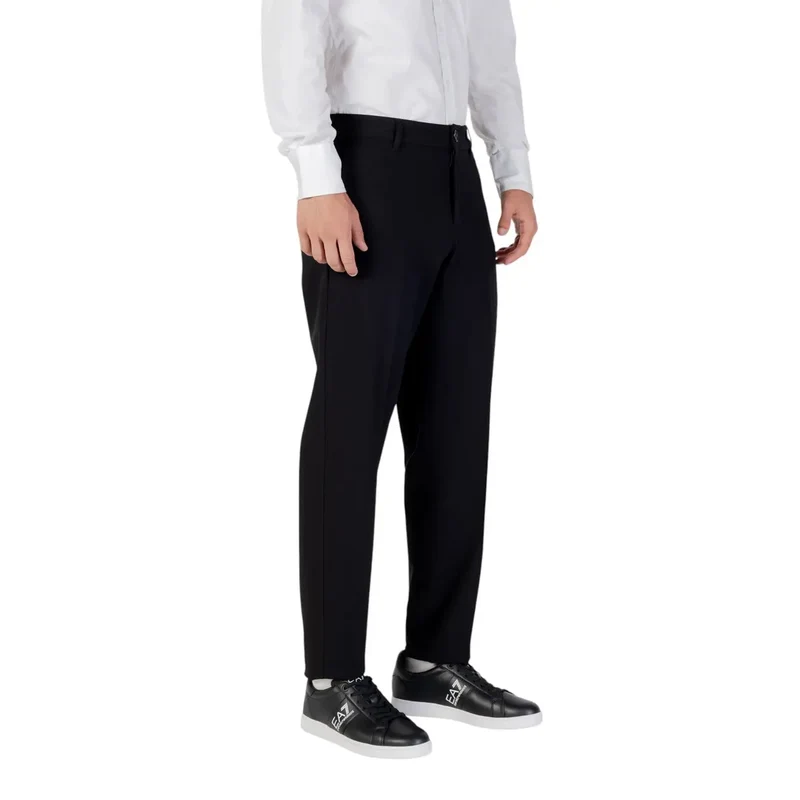 Armani Exchange Noir Pantalon automne-hiver avec poches zippées et boutonnées