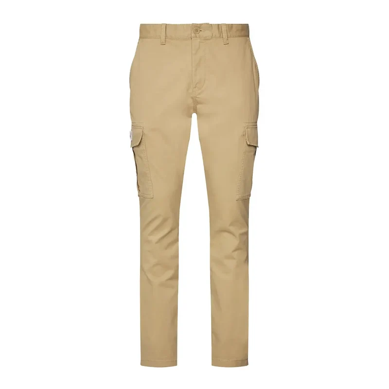 Tommy Jeans Hommes Beige Pantalon en coton élasthanne