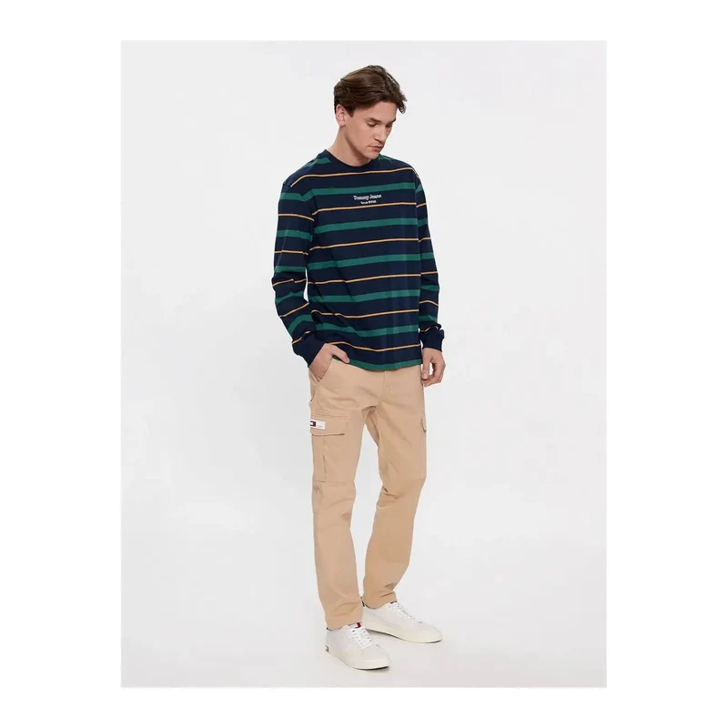 Tommy Jeans Hommes Beige Pantalon en coton élasthanne