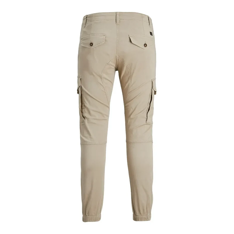 Pantalon en coton beige Jack & Jones pour hommes avec poches