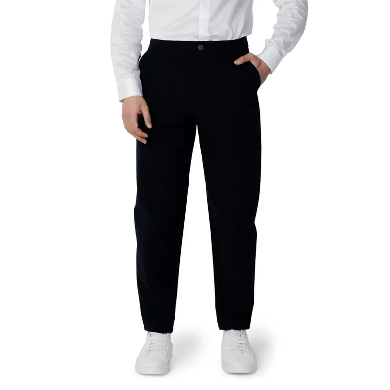 Armani Exchange Hommes Pantalon en coton bleu Printemps Été