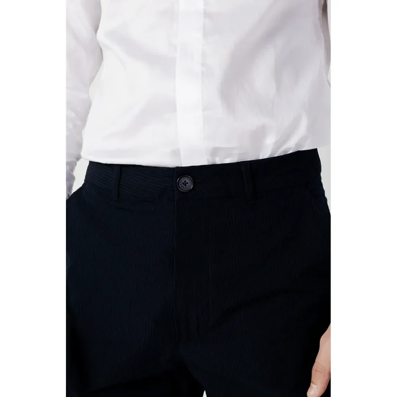 Armani Exchange Hommes Pantalon en coton bleu Printemps Été
