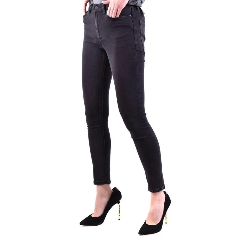 Dondup Women Black Zip Button Jeans pour l'automne et l'hiver