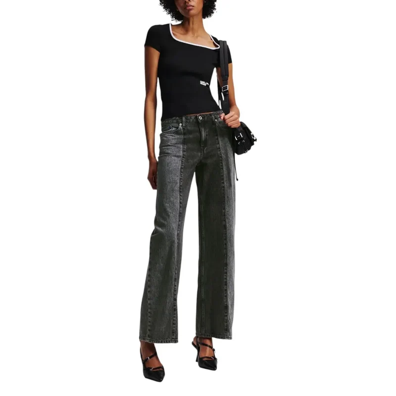 Karl Lagerfeld Women Jeans en coton noir