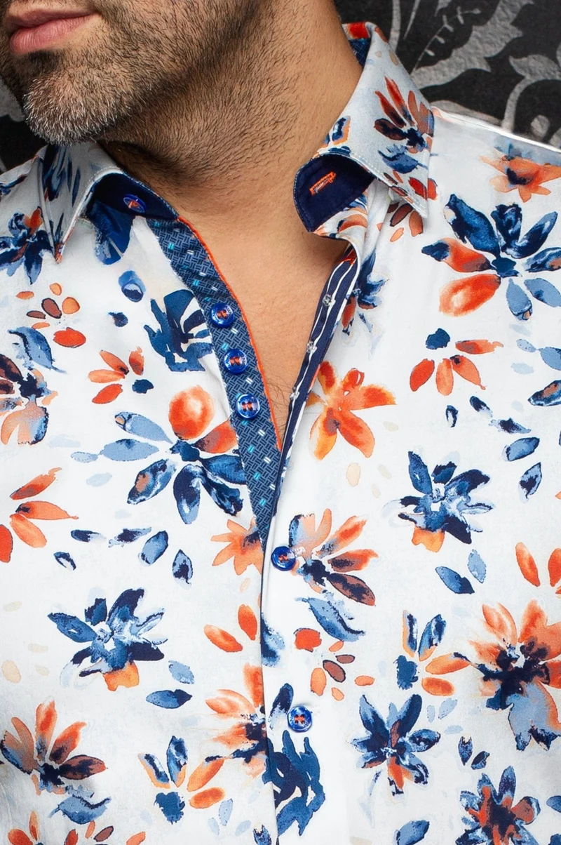 CHEMISE | AMARO, Light Blue Orange