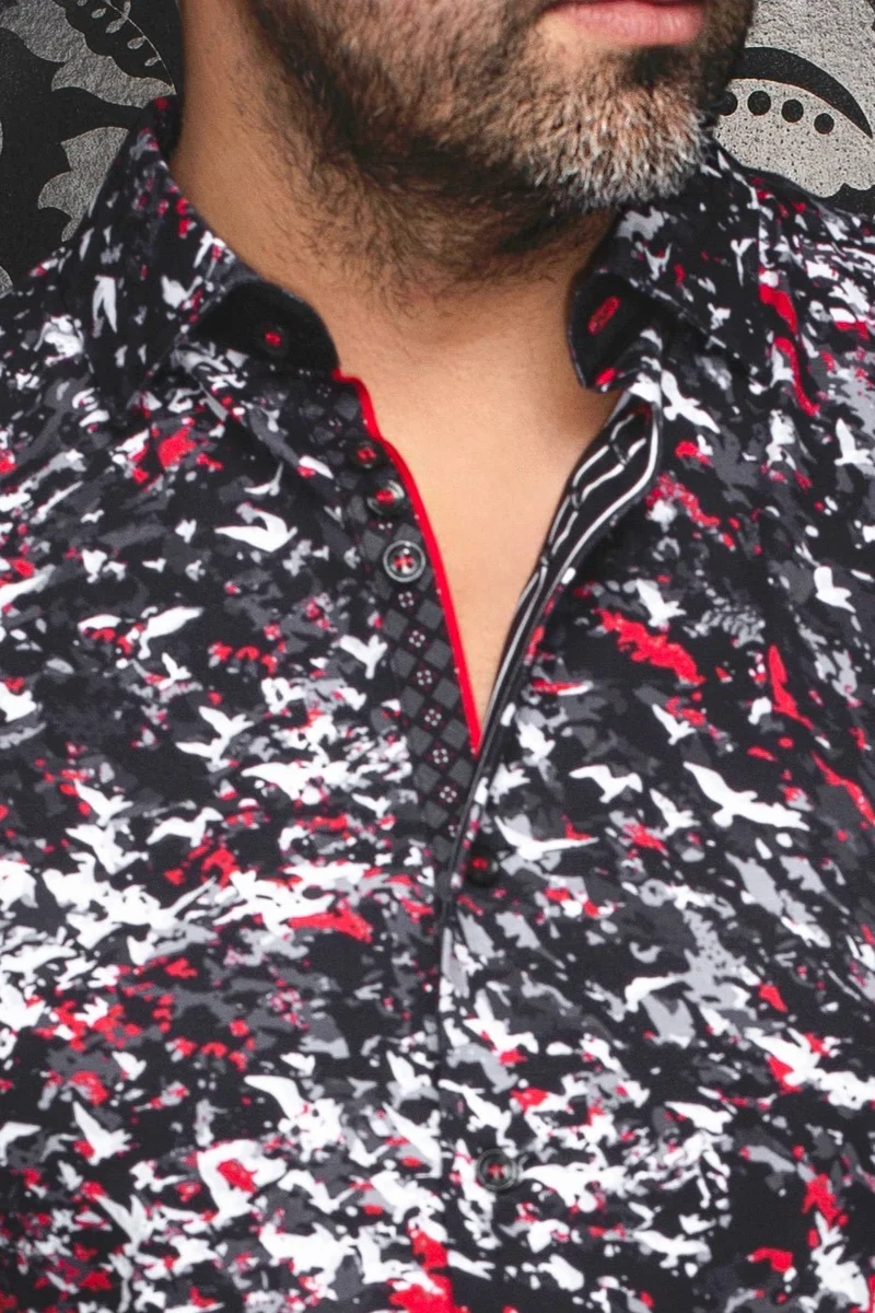 CHEMISE | SORAN, Black Red