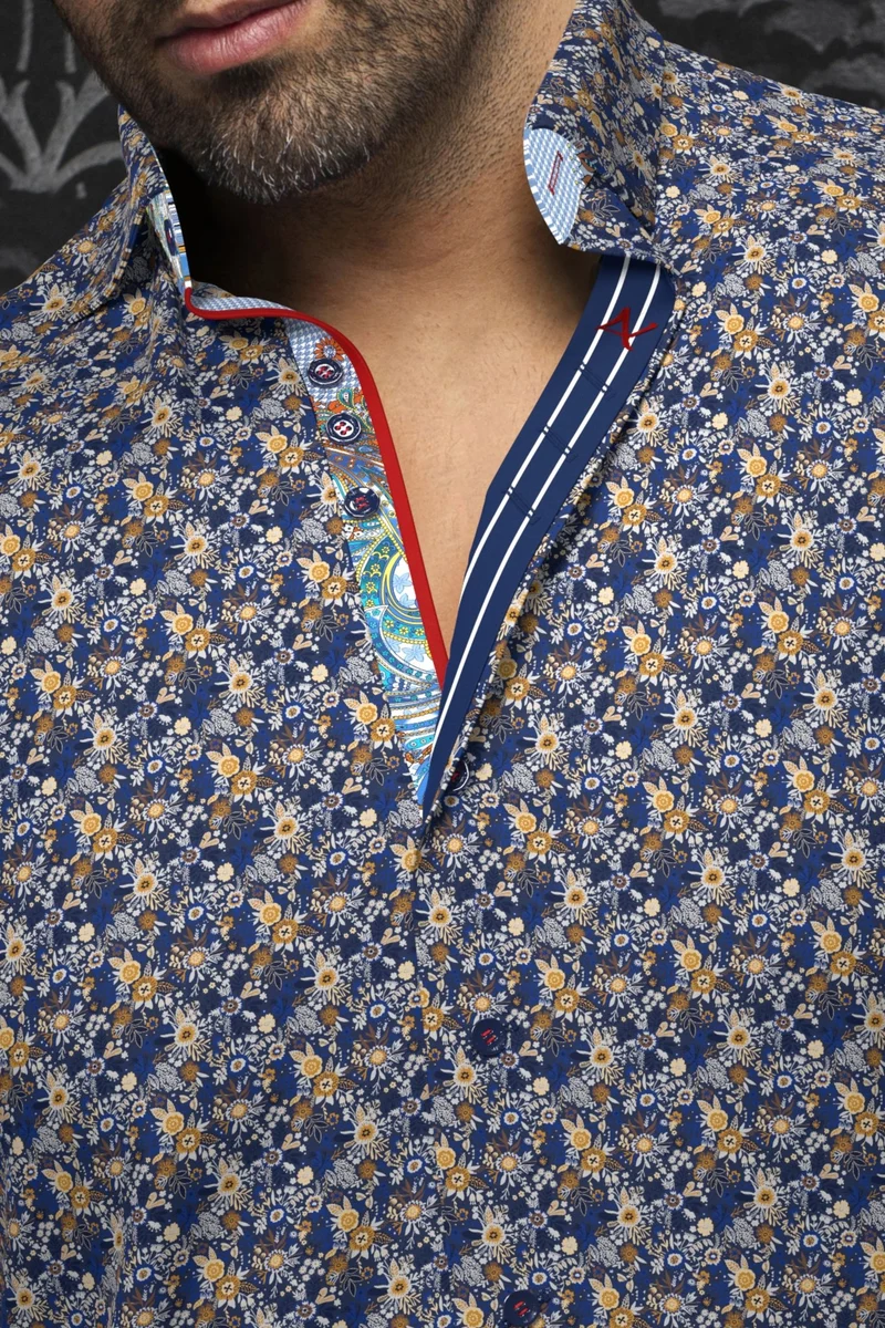 CHEMISE | MADDOX, Navy Tobacco