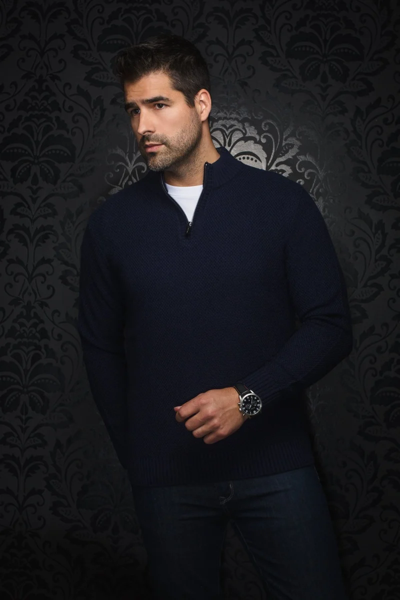 CHANDAIL EN LAINE MÉRINOS | VOGAR, navy