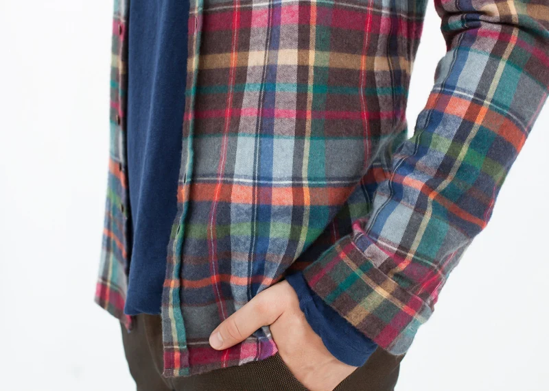 Riccardo Button-Up in Plaid Multi -UEB